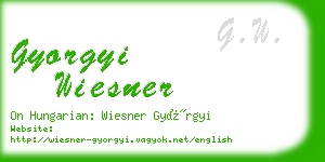 gyorgyi wiesner business card